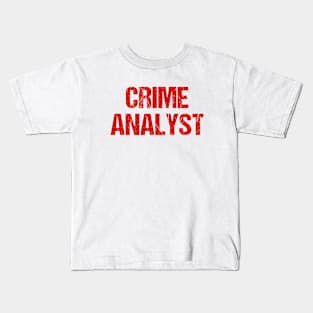 Crime Analyst Kids T-Shirt